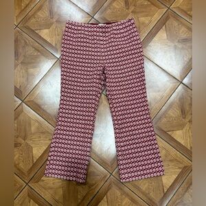 Anthropologie Maeve Pull kick flare crop pull on pants medium